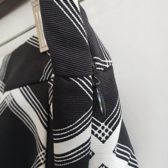 Women's full midi skirt black white Express size 8 - Picture 7 of 7